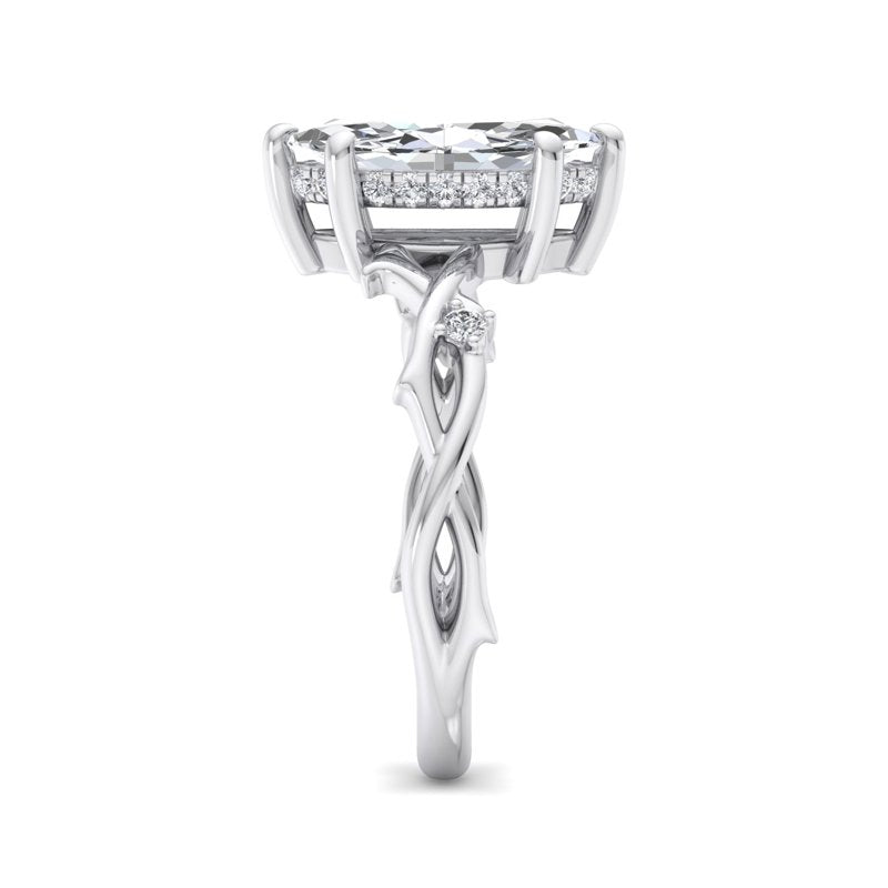 Intertwined Grace Marquise Lab Grown Diamond Center Engagement Ring
