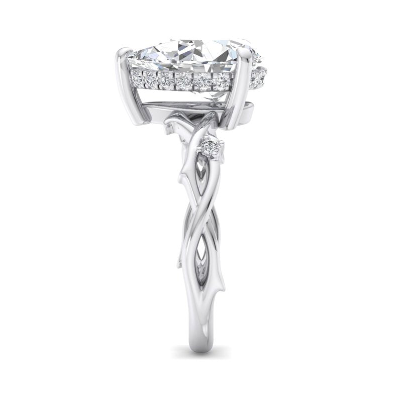 Intertwined Grace Pear Lab Grown Diamond Center Engagement Ring
