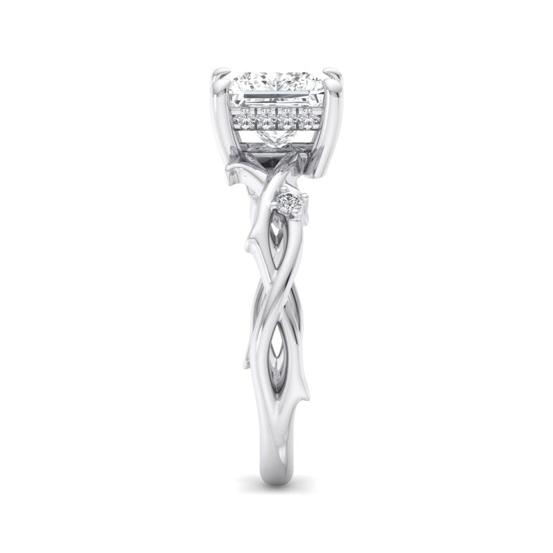 Intertwined Grace Princess Lab Grown Diamond Center Engagement Ring