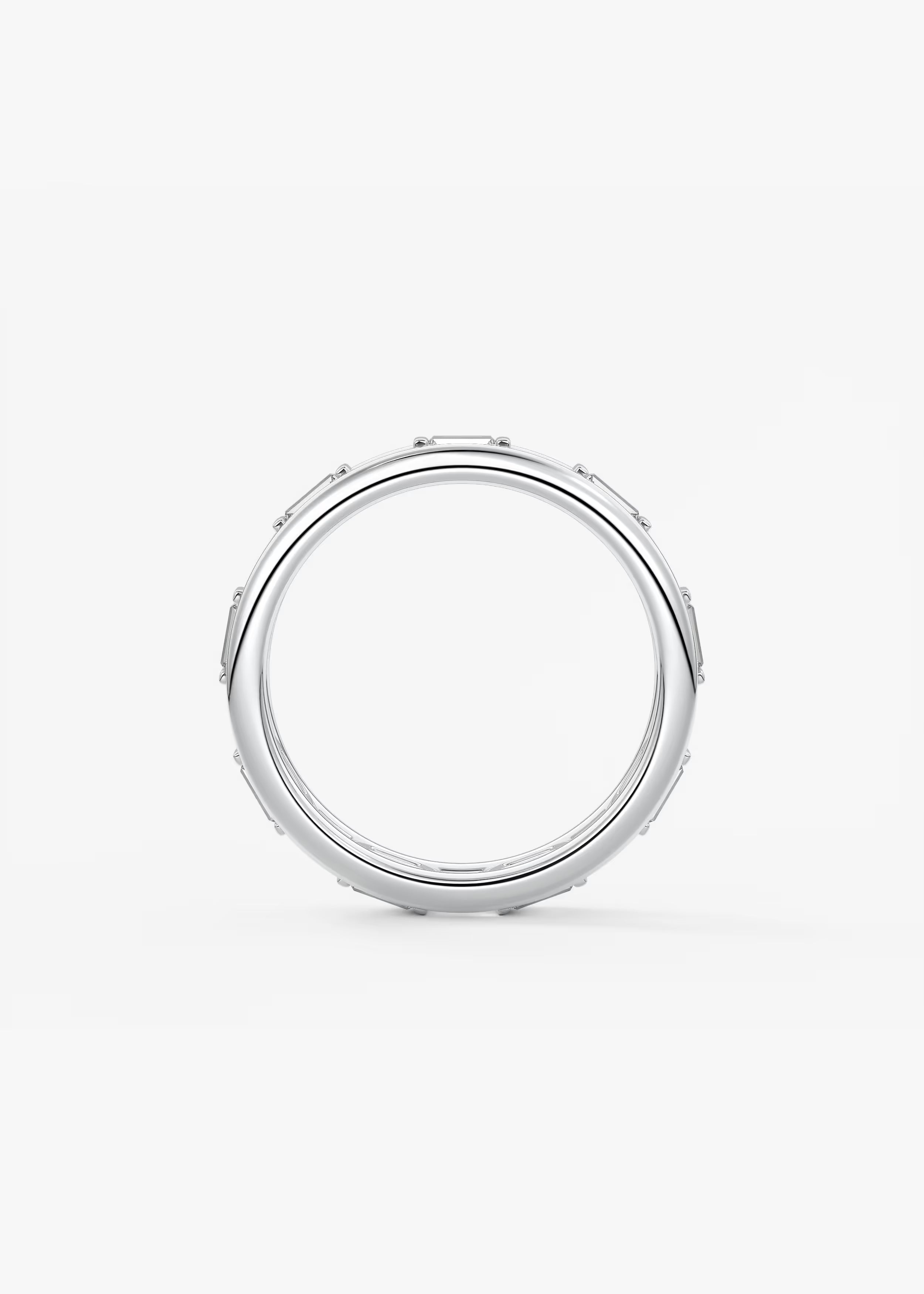 Gold Geometric Cutout Band with Square and Rectangular Lab‑Grown Diamond Insets