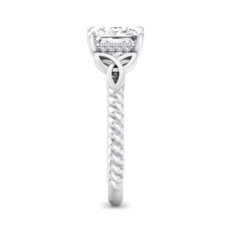 Twisted Vine Artisan Princess Lab Grown Diamond Center Engagement Ring
