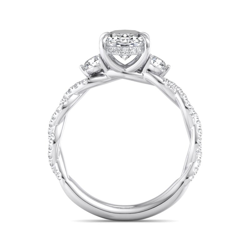 Oval Lab Grown Diamond Center Engagement Ring