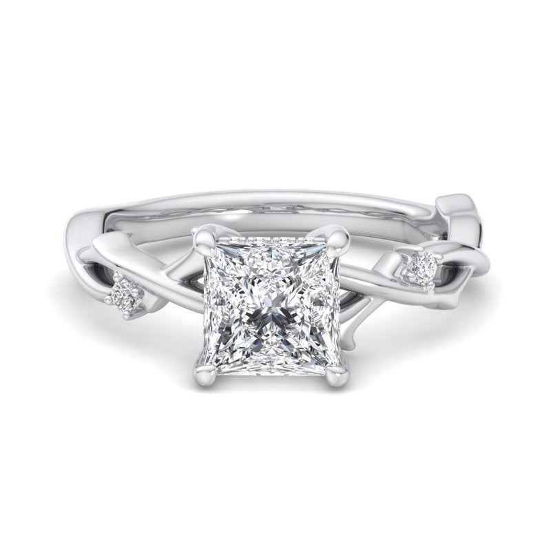 Intertwined Grace Princess Lab Grown Diamond Center Engagement Ring