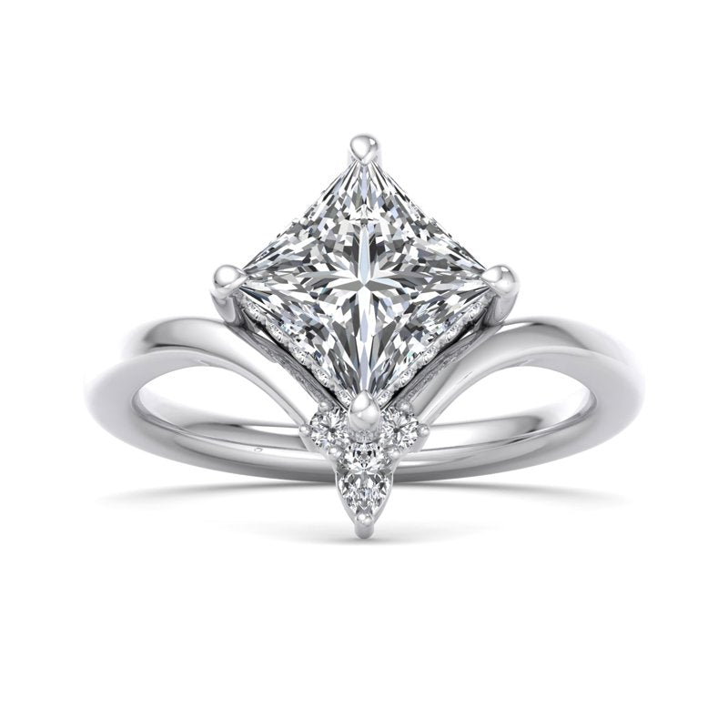 Radiant Tiered Sparkle Princess Lab Grown Diamond Center Engagement Ring