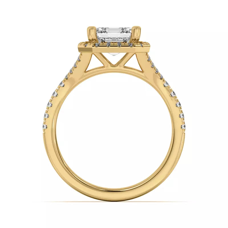 Timeless Halo Asscher Engagement Ring