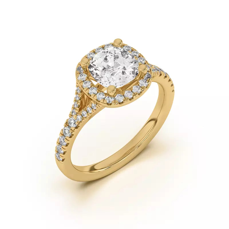 Timeless Halo Cushion Engagement Ring