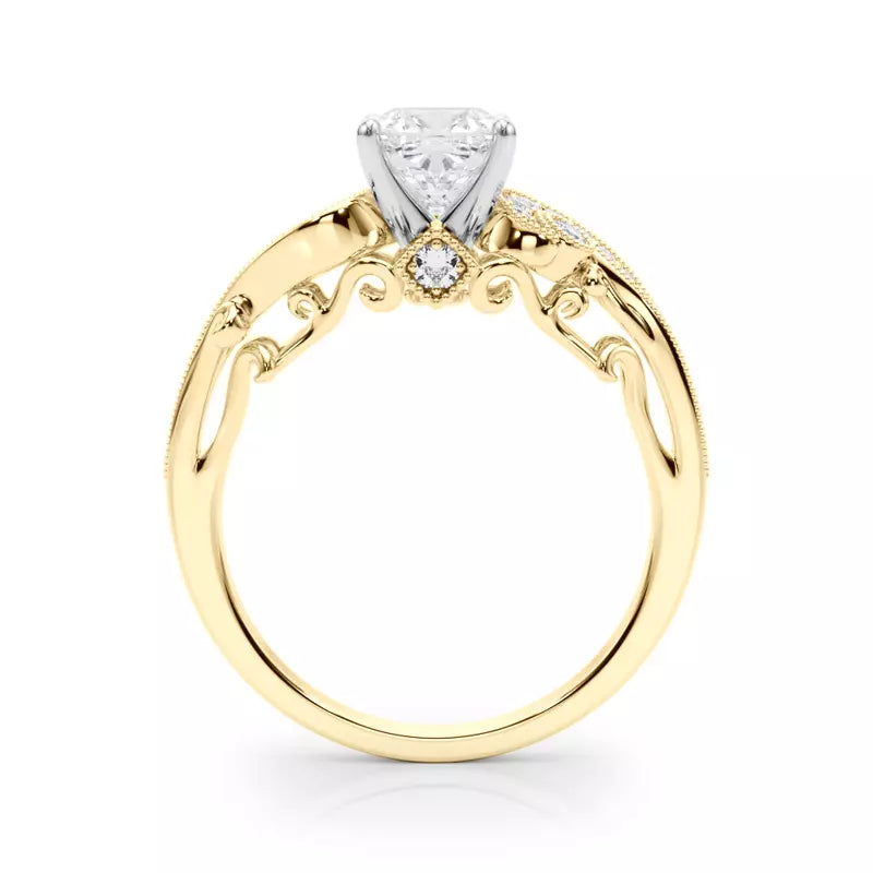 Vintage Inspired Cushion Engagement Ring