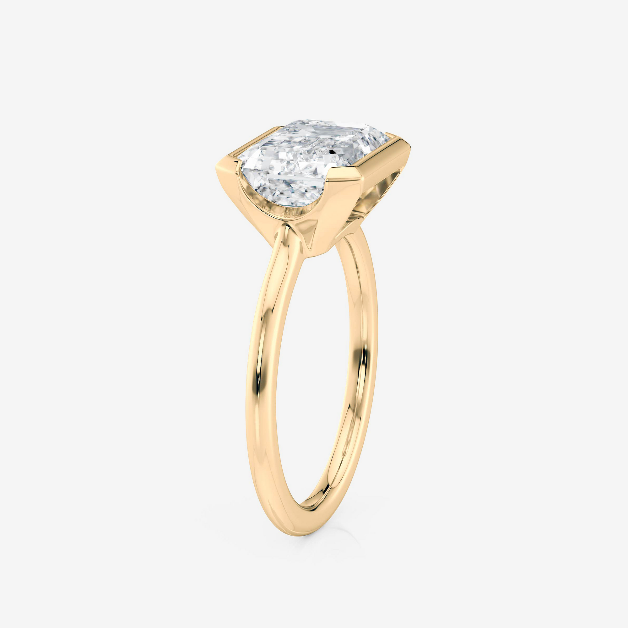 Open Bezel Solitaire Engagement Ring