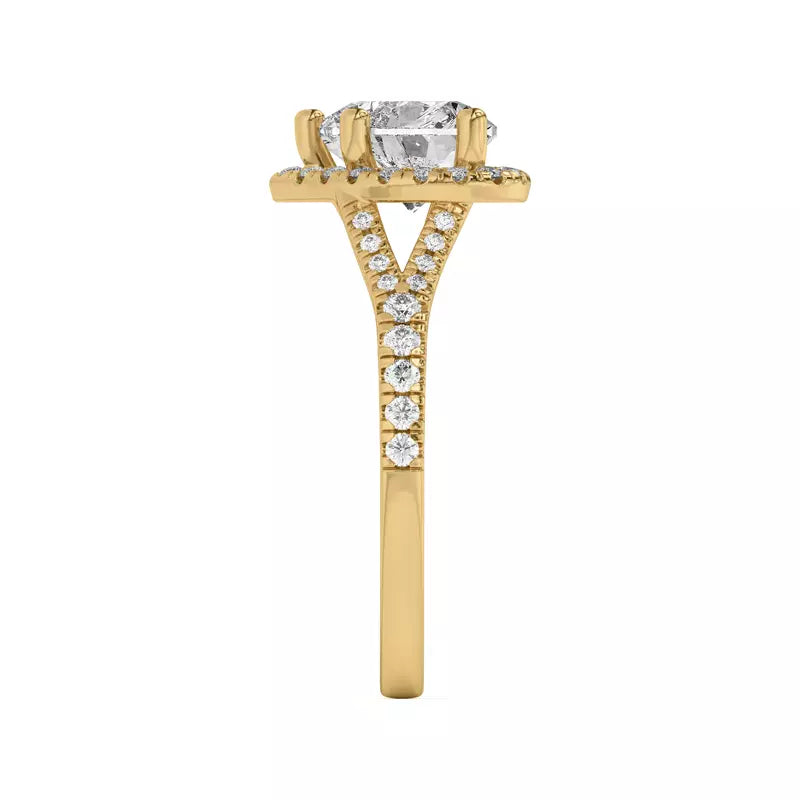 Timeless Halo Heart Engagement Ring