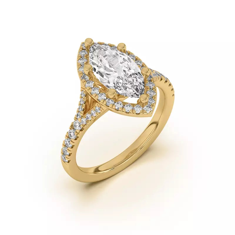 Timeless Halo Marquise Engagement Ring