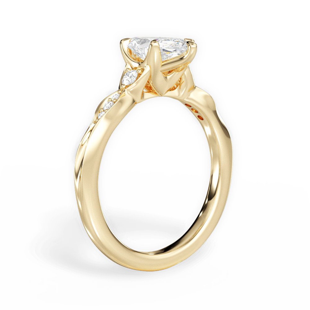 Marquise Cut Vintage Diamond Accent Engagement Ring