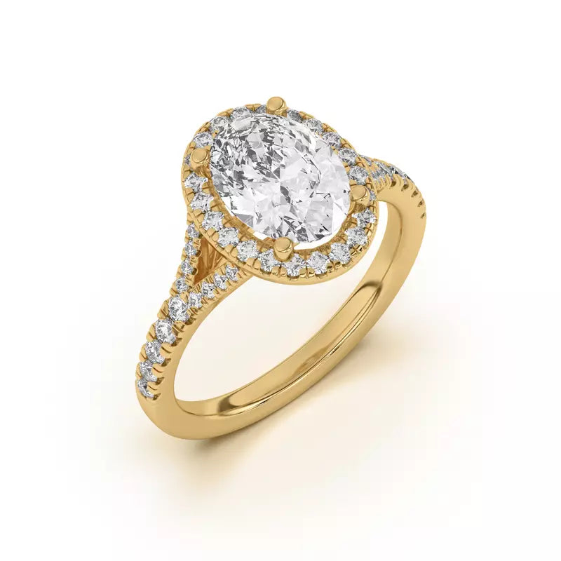Timeless Halo Oval Engagement Ring