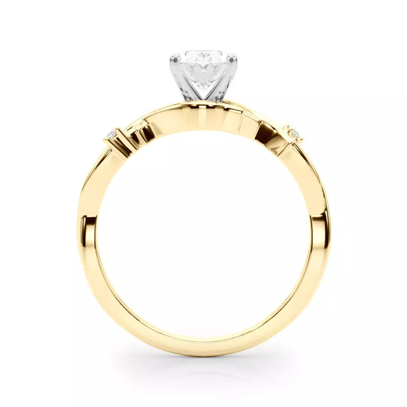 Nature Inspired Oval Engagement Ring