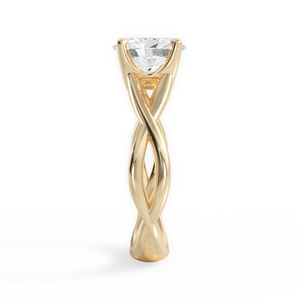 Oval Cut Open-Twist Solitaire Engagement Ring