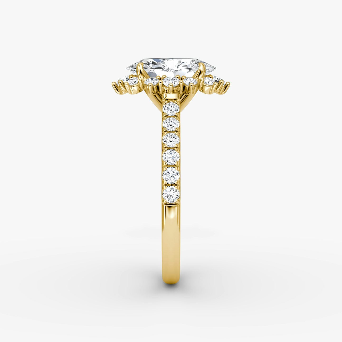 The Aurora Halo Oval Engagement Ring