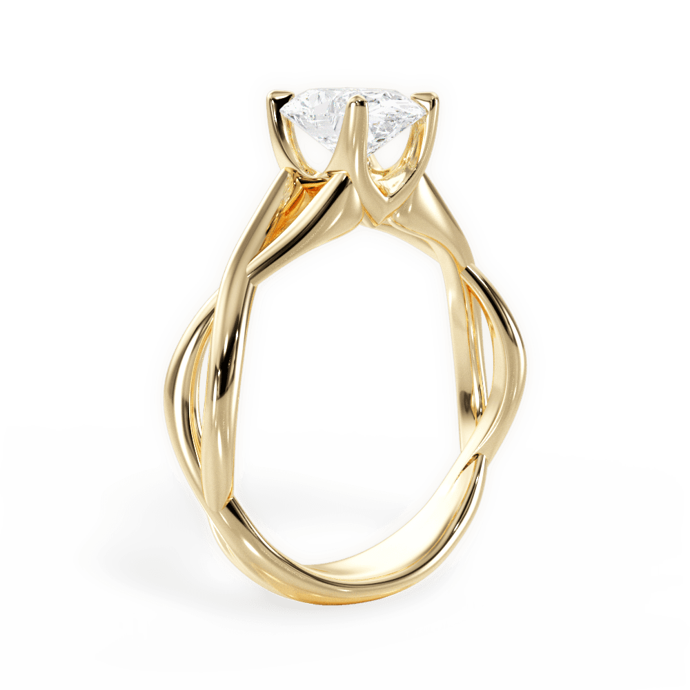 Oval Cut Open-Twist Solitaire Engagement Ring