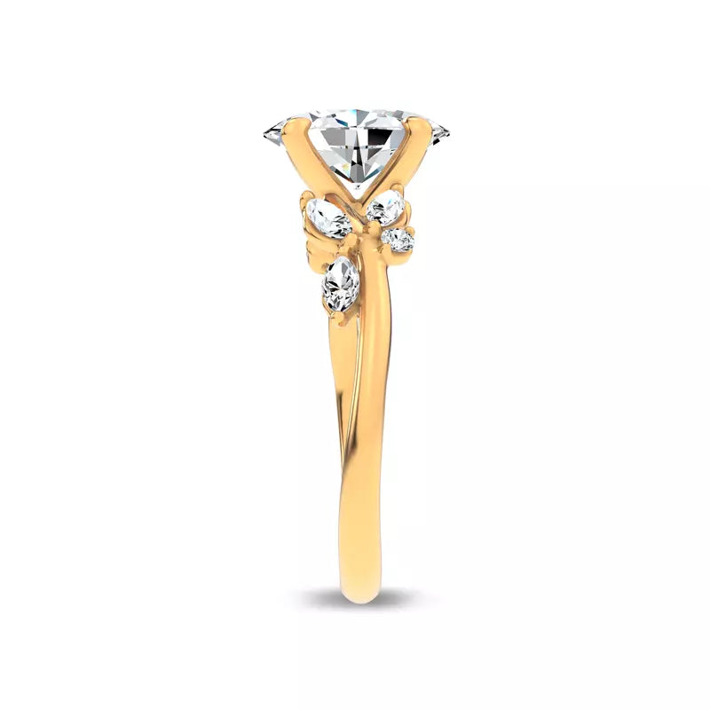 Nature-Inspired Engagement Oval Ring