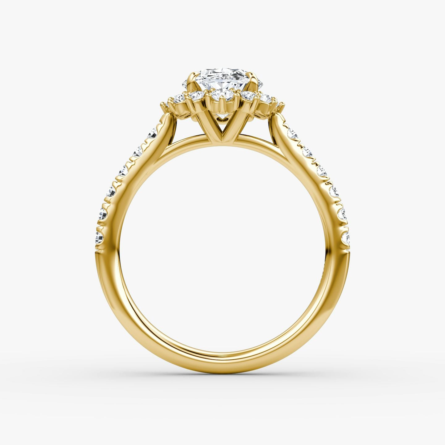 The Aurora Halo Oval Engagement Ring
