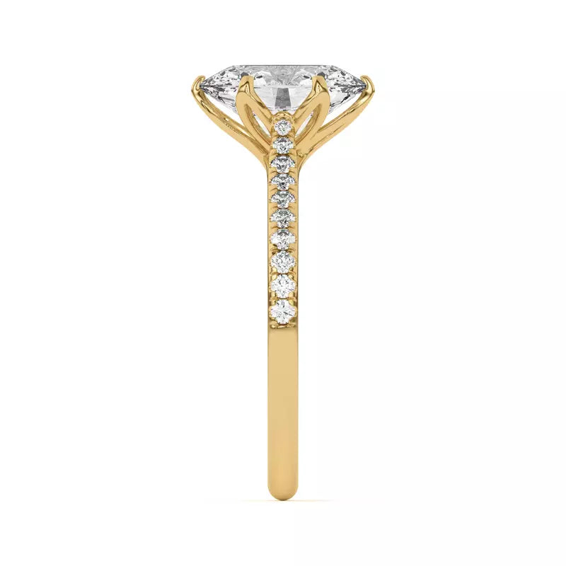 Tulip Inspired 6 Prong Oval Engagement Ring