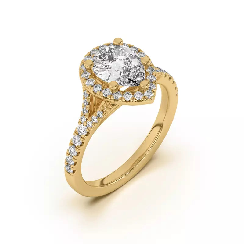 Timeless Halo Pear Engagement Ring