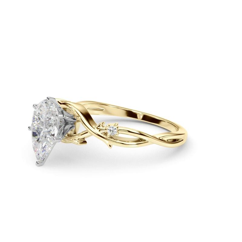 Nature Inspired Pear Engagement Ring