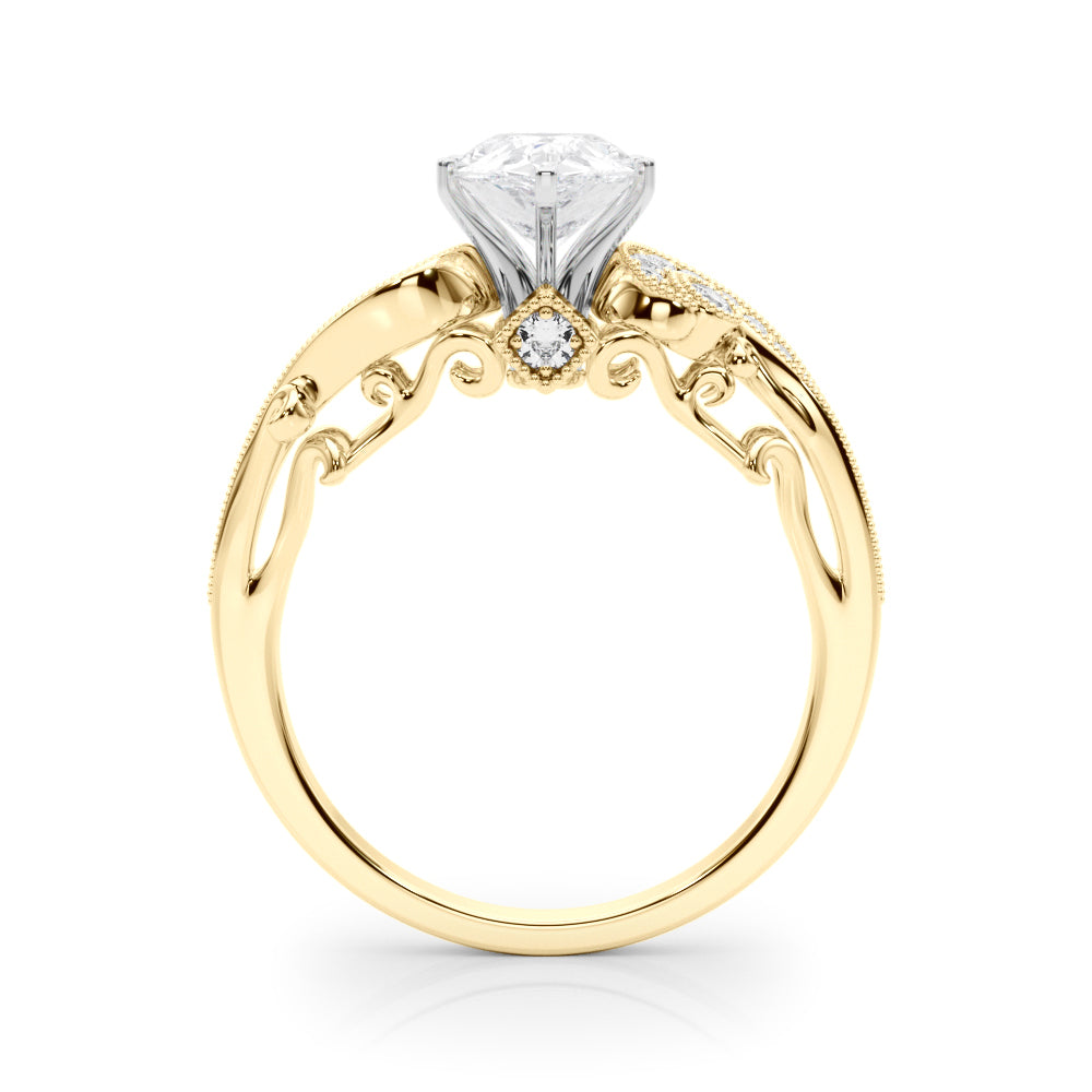 Vintage Inspired Pear Engagement Ring
