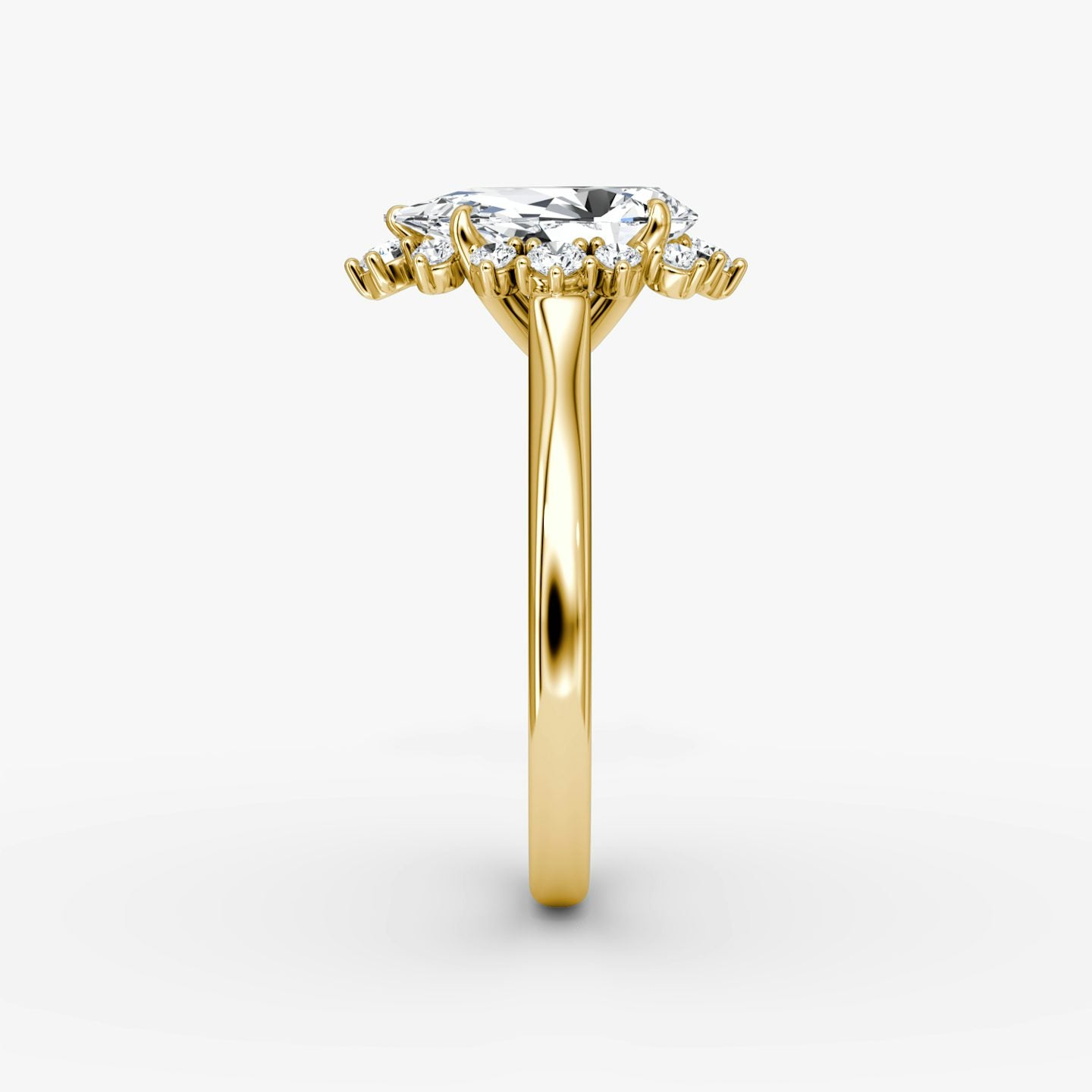 The Aurora Halo Pear Engagement Ring