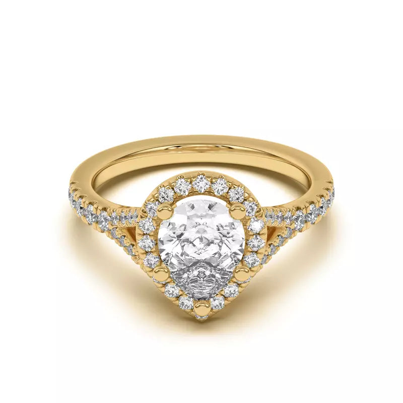 Timeless Halo Pear Engagement Ring