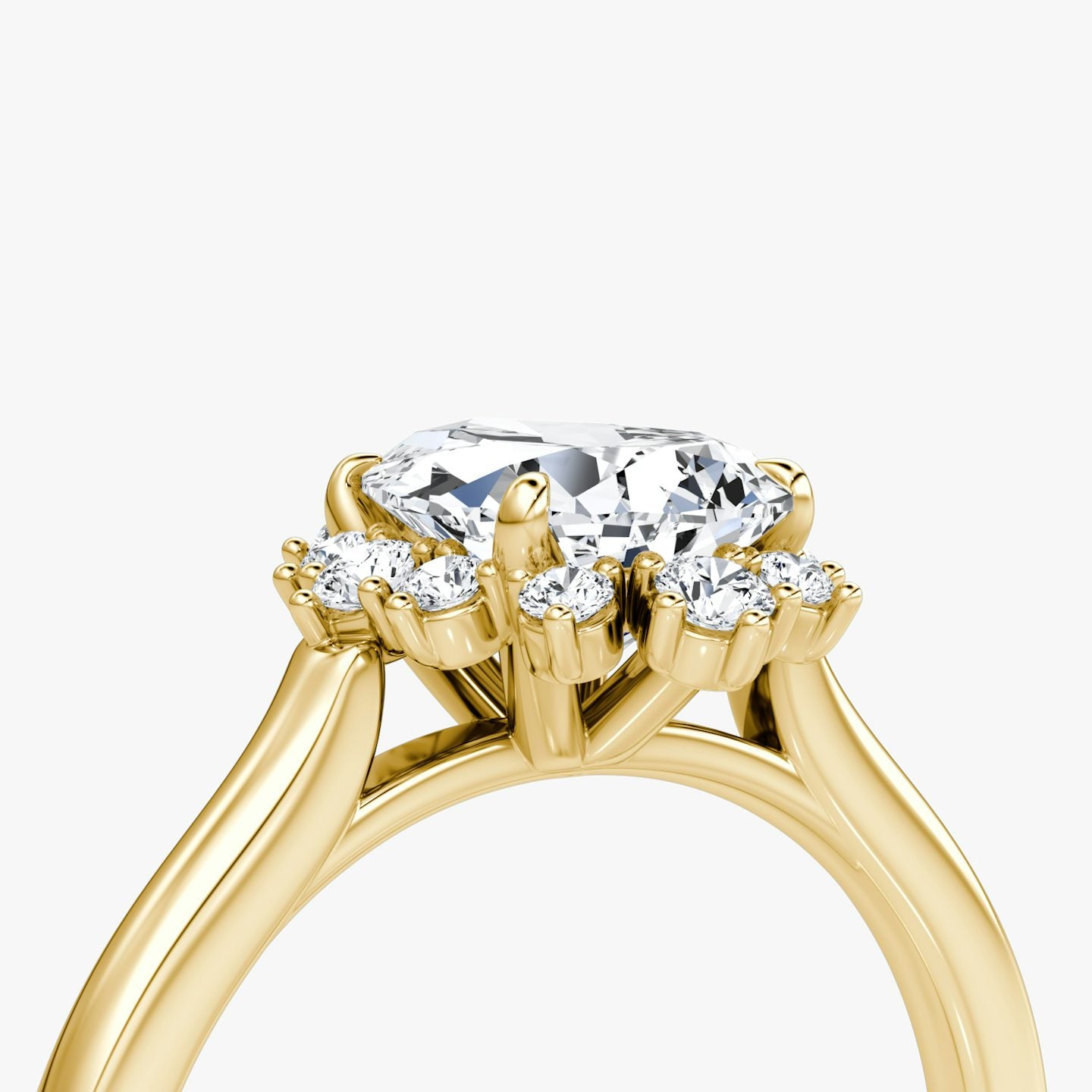 The Aurora Halo Pear Engagement Ring