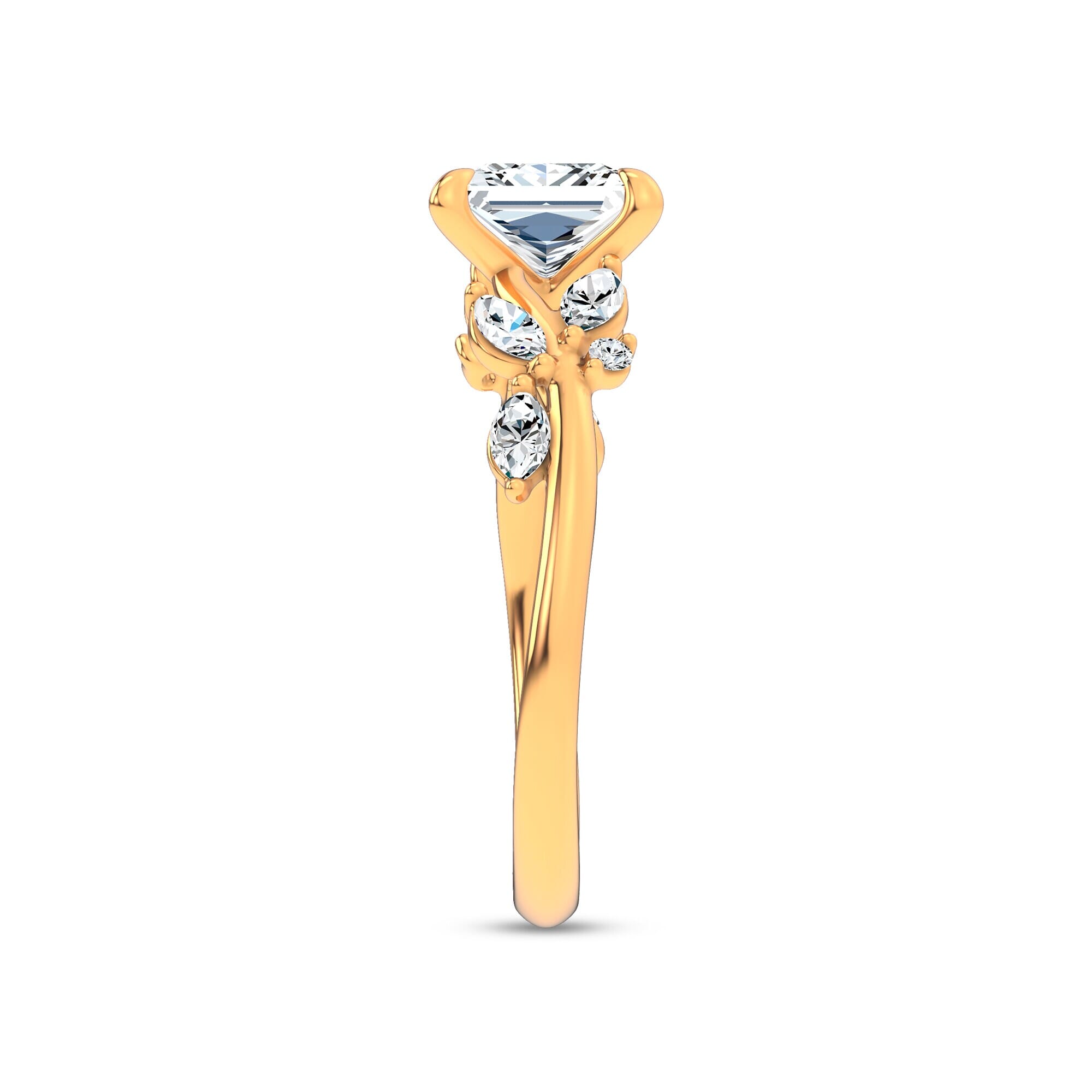 Nature-Inspired Engagement Princess Ring