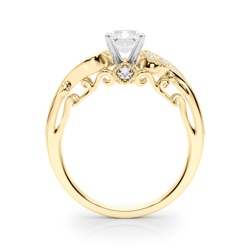 Vintage Inspired Radiant Engagement Ring