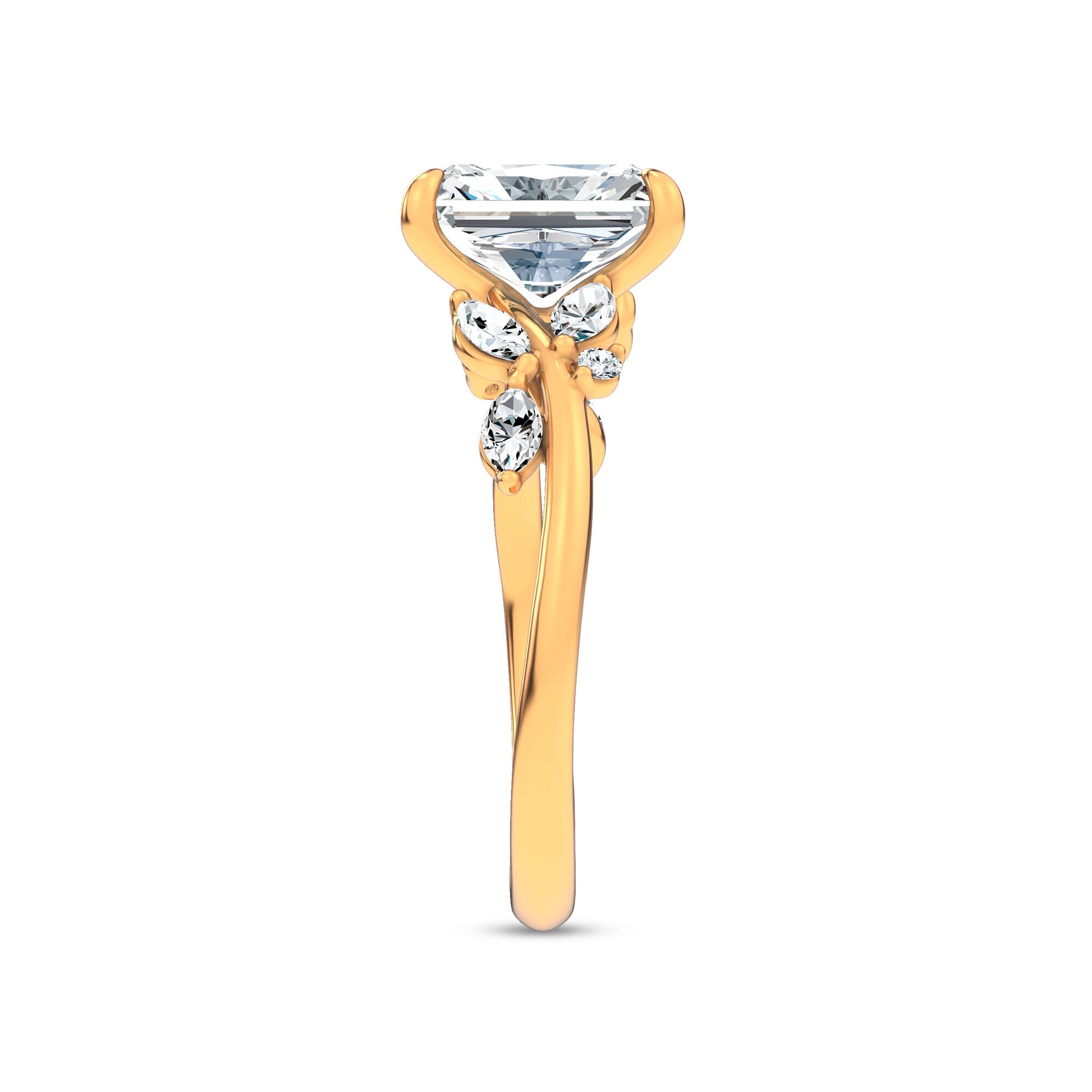 Nature-Inspired Engagement Radiant Ring