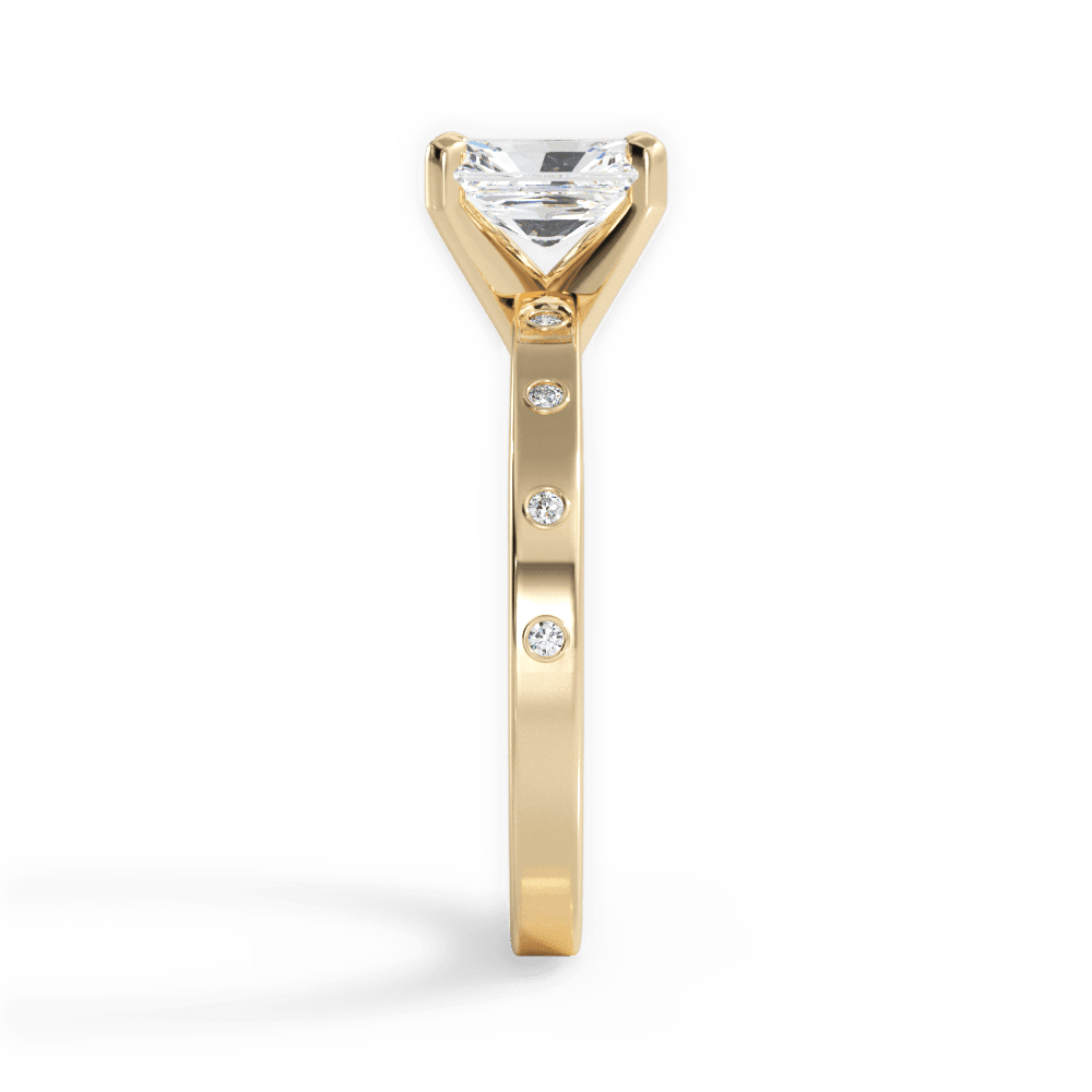 Radiant Cut Diamond Band Engagement Ring