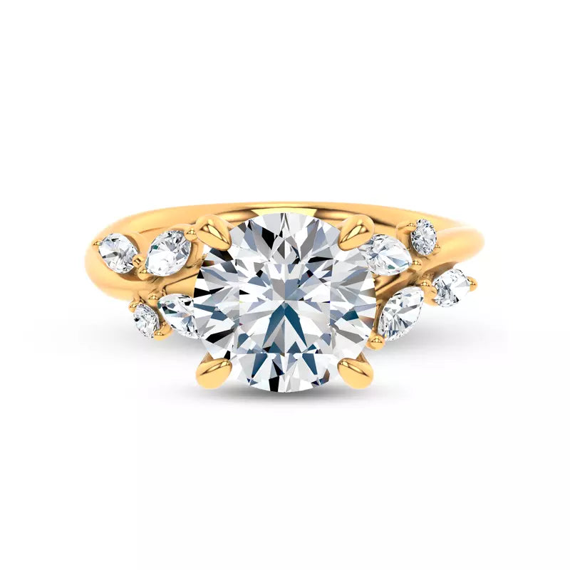 Nature-Inspired Engagement Round Ring