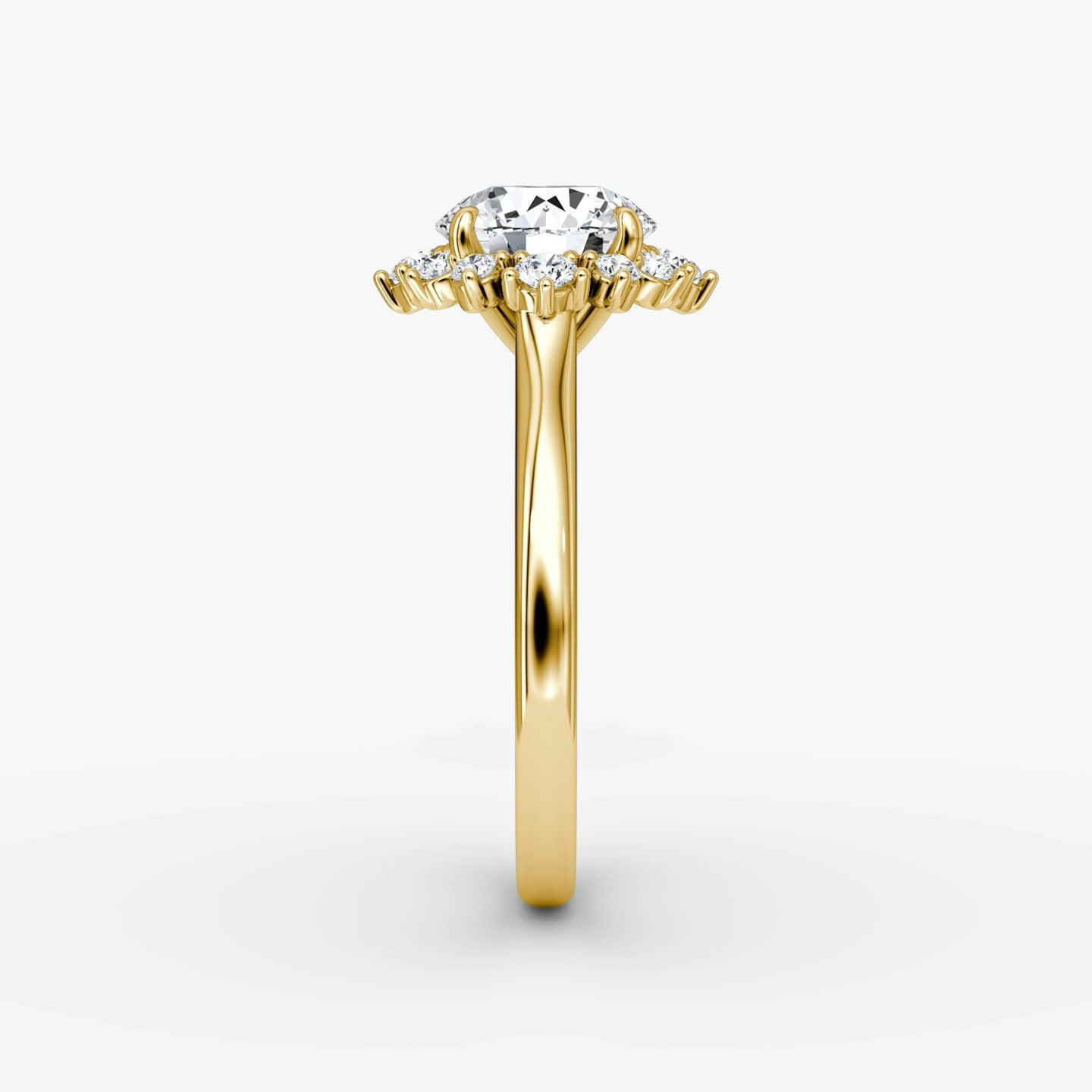 The Aurora Halo Round Brilliant Engagement Ring