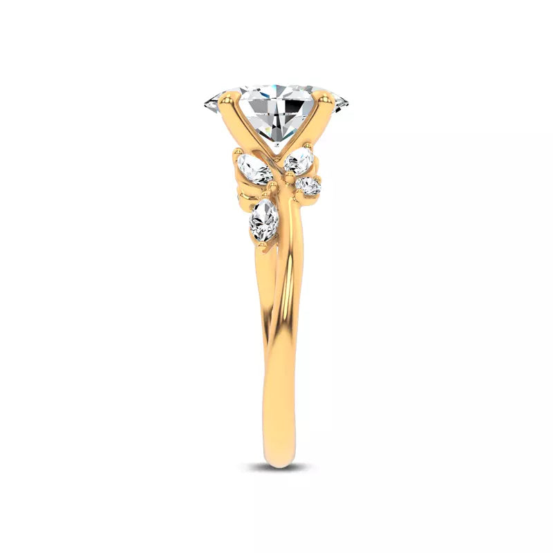 Nature-Inspired Engagement Round Ring