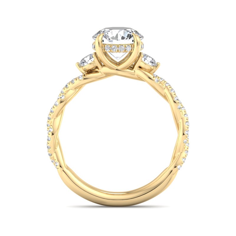Round Lab Grown Diamond Center Engagement Ring