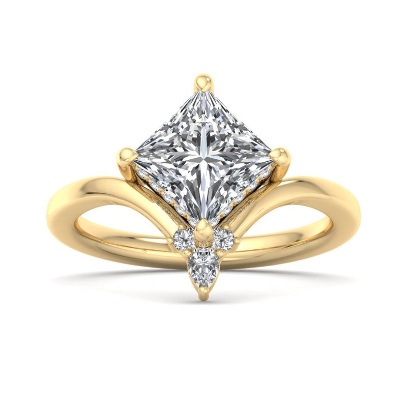 Radiant Tiered Sparkle Princess Lab Grown Diamond Center Engagement Ring