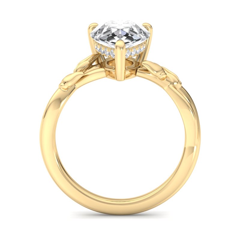 Nature-Inspired Pear Lab Grown Diamond Center Engagement Ring