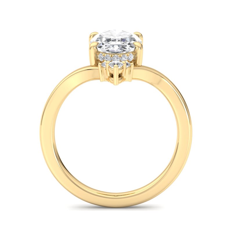 Radiant Tiered Sparkle Oval Lab Grown Diamond Center Engagement Ring