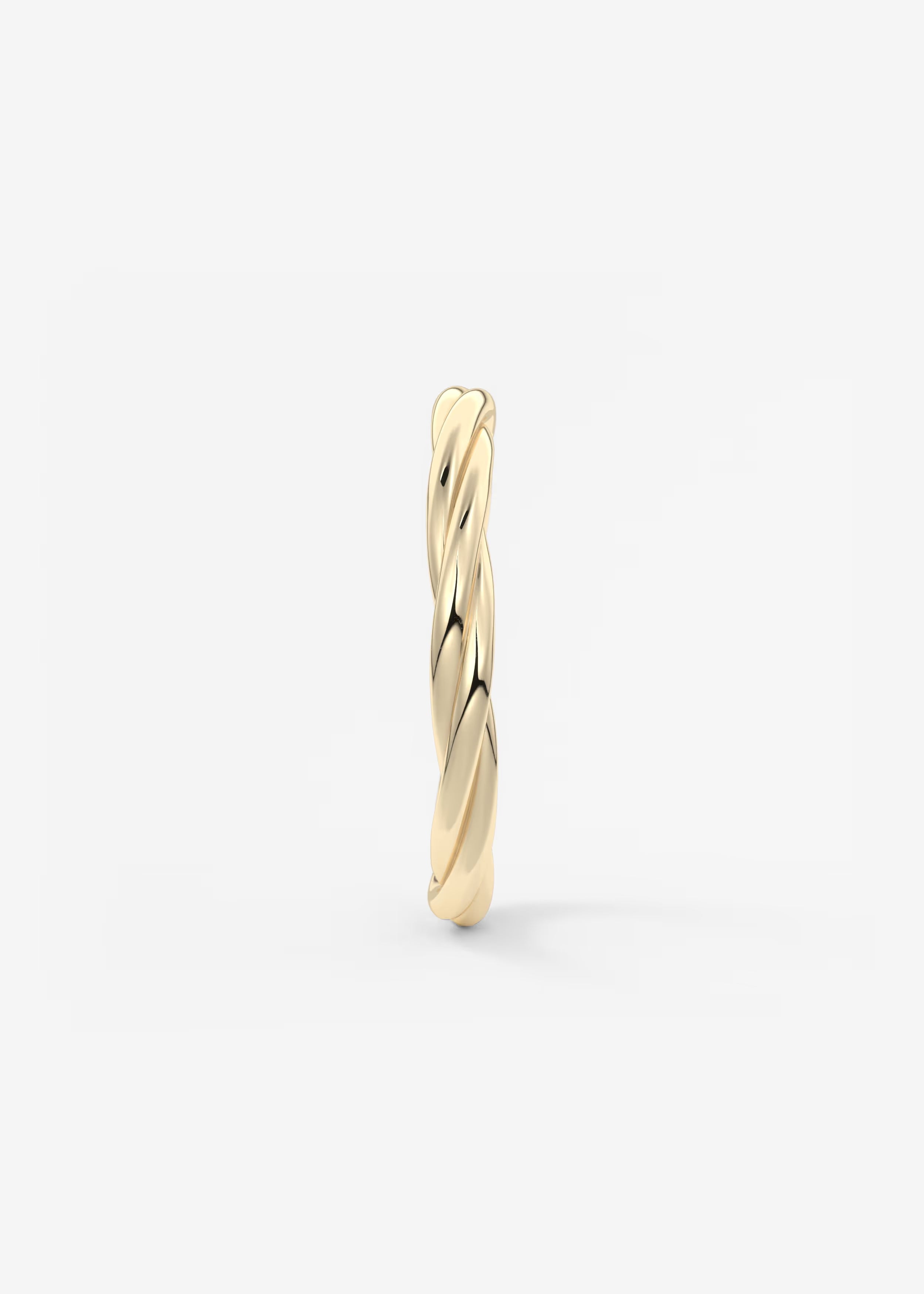 Polished Gold Interwoven Band with Twisted Openwork Design