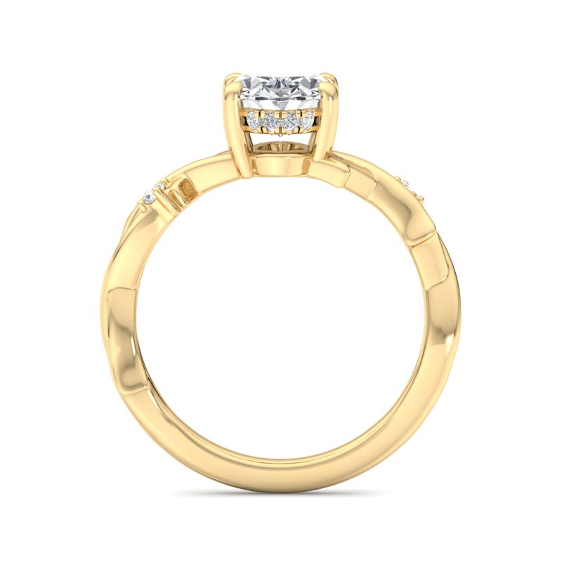 Intertwined Grace Oval Lab Grown Diamond Center Engagement Ring