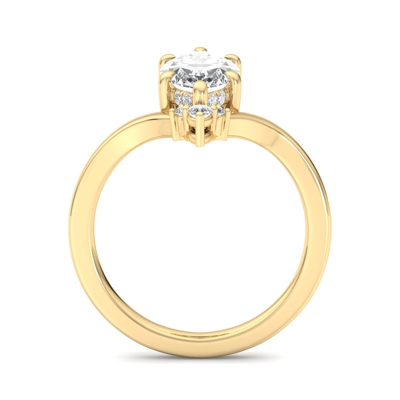 Radiant Tiered Sparkle Marquise Lab Grown Diamond Center Engagement Ring