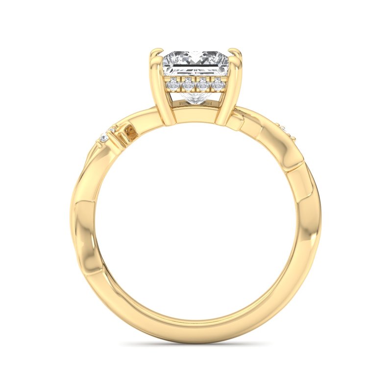 Intertwined Grace Princess Lab Grown Diamond Center Engagement Ring