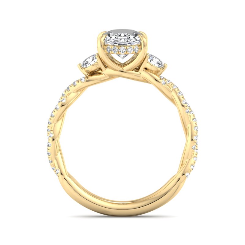 Oval Lab Grown Diamond Center Engagement Ring