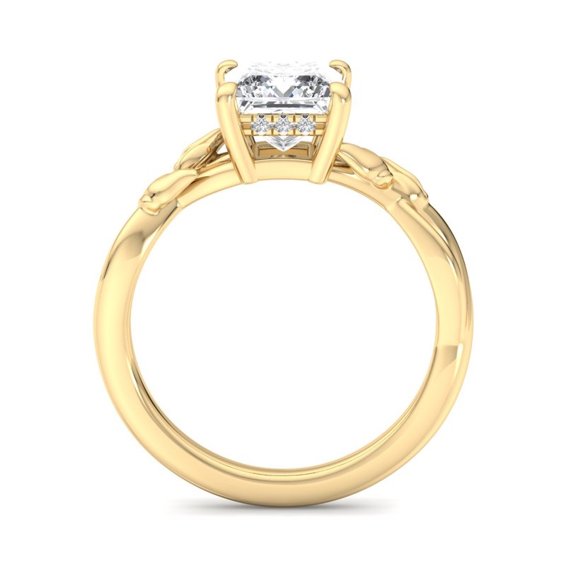 Nature-Inspired Princess Lab Grown Diamond Center Engagement Ring