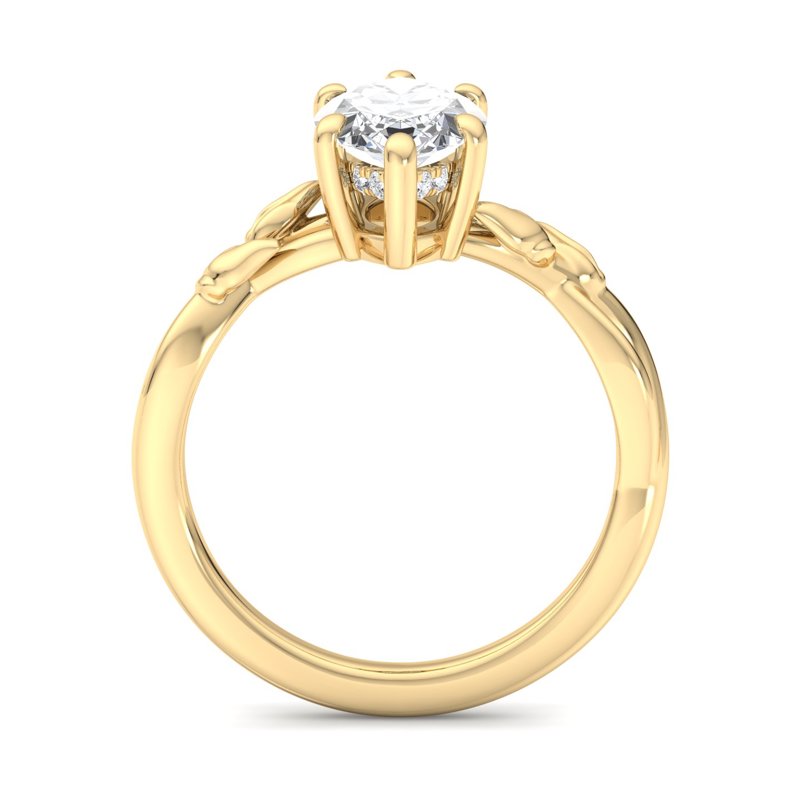 Nature-Inspired Marquise Lab Grown Diamond Center Engagement Ring