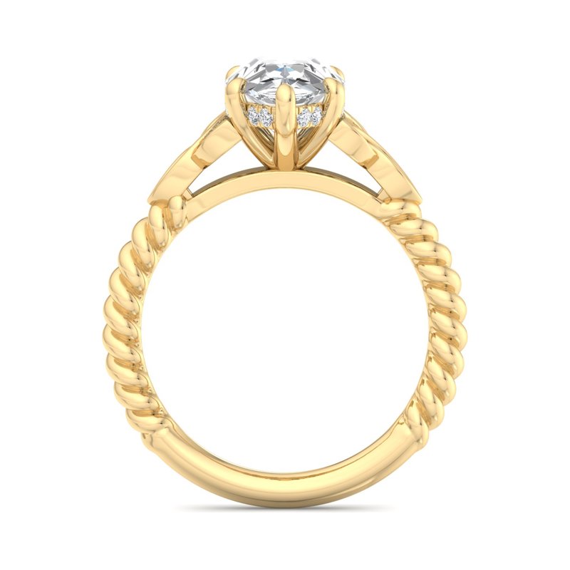 Twisted Vine Artisan Pear Lab Grown Diamond Center Engagement Ring