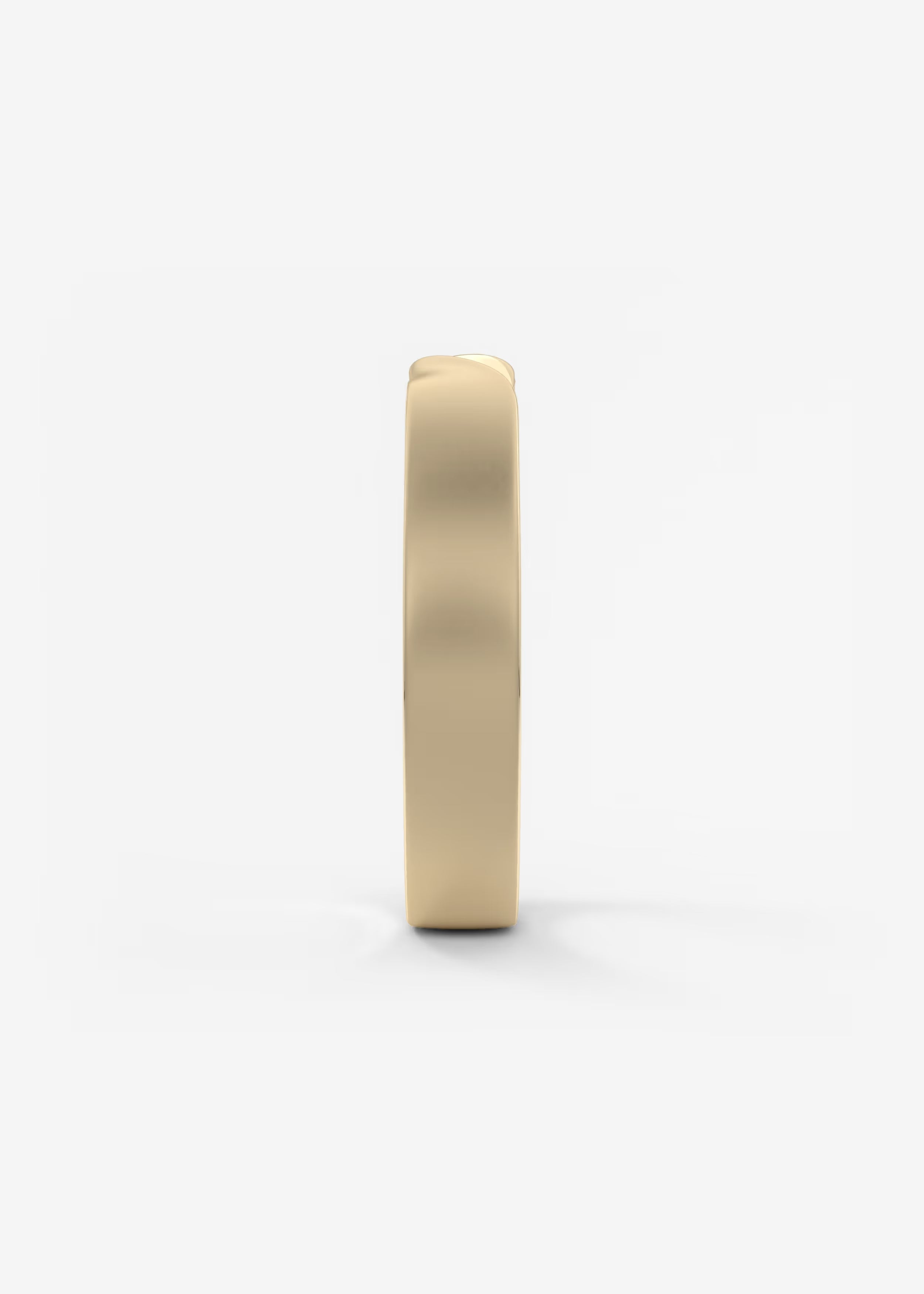 Polished Gold Band with Sculpted Wave‑Form Groove