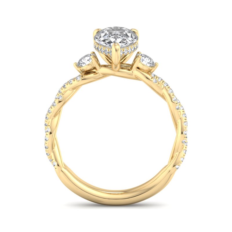 Pear Lab Grown Diamond Center Engagement Ring